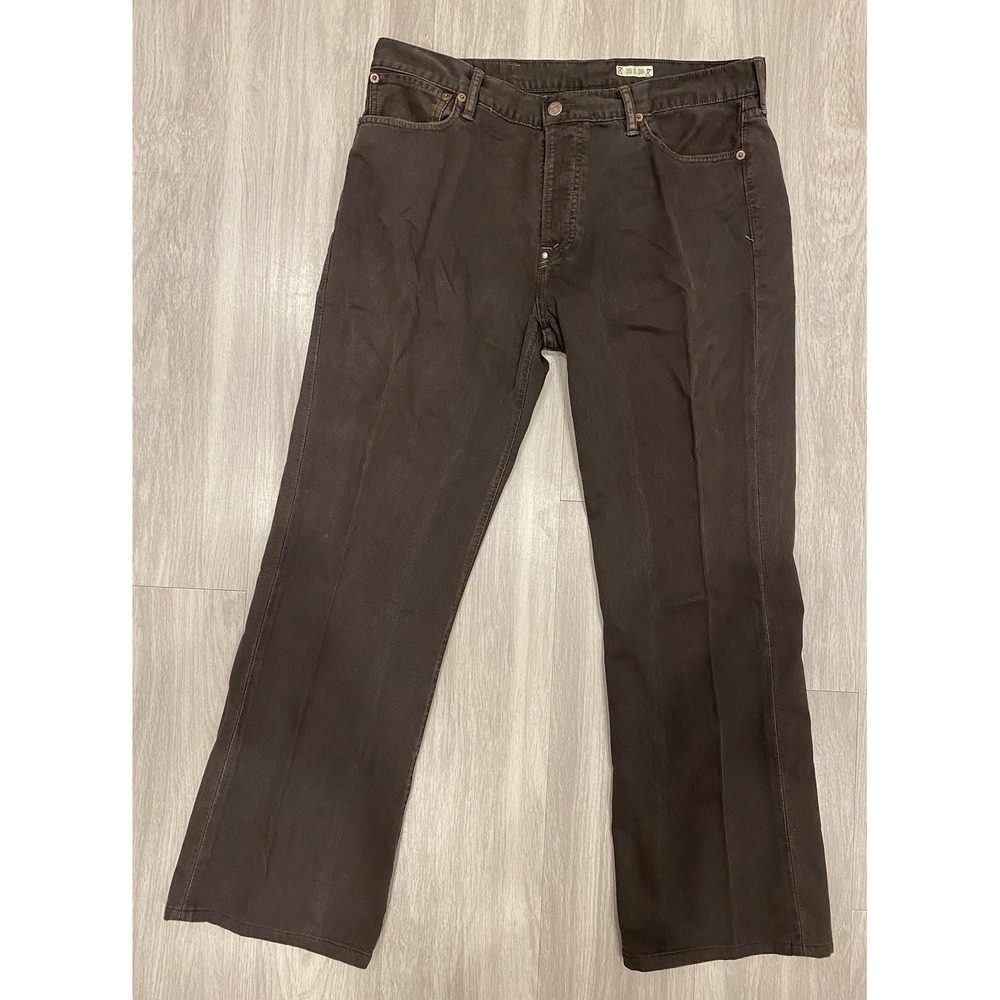 VTG Polo Ralph Lauren Mens 35/30 Button Fly 750 Boot‎ Cut Corduroy Pants Brown